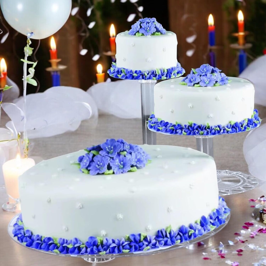 3 Tier Acrylic Wedding Cake Stand Set, Multi-Tier Cake Cupcake Holder, Topper Dessert Table Display Set, Tiered Tray