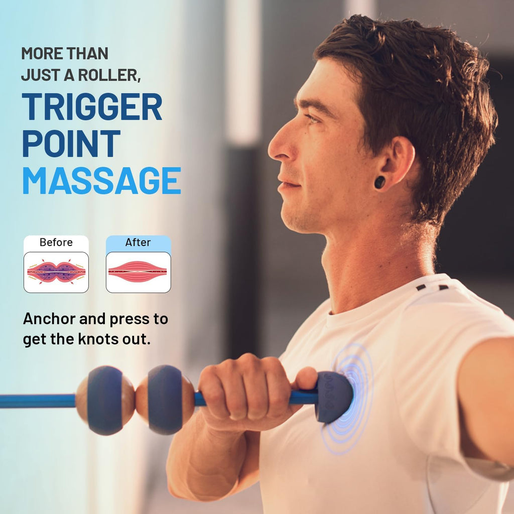 MOBO Deep Tissue Muscle Roller Stick for Back, Leg Recovery Massage Roller | One tool replaces a foam roller, massage