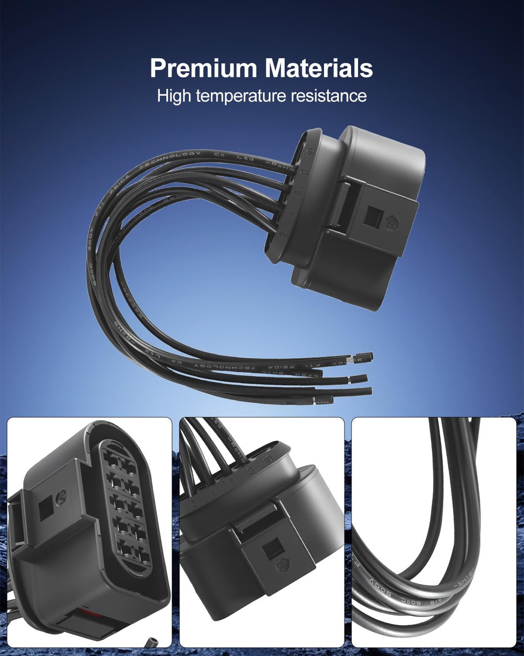 Headlight Pigtail Connector Fit for Kenw0rth T680