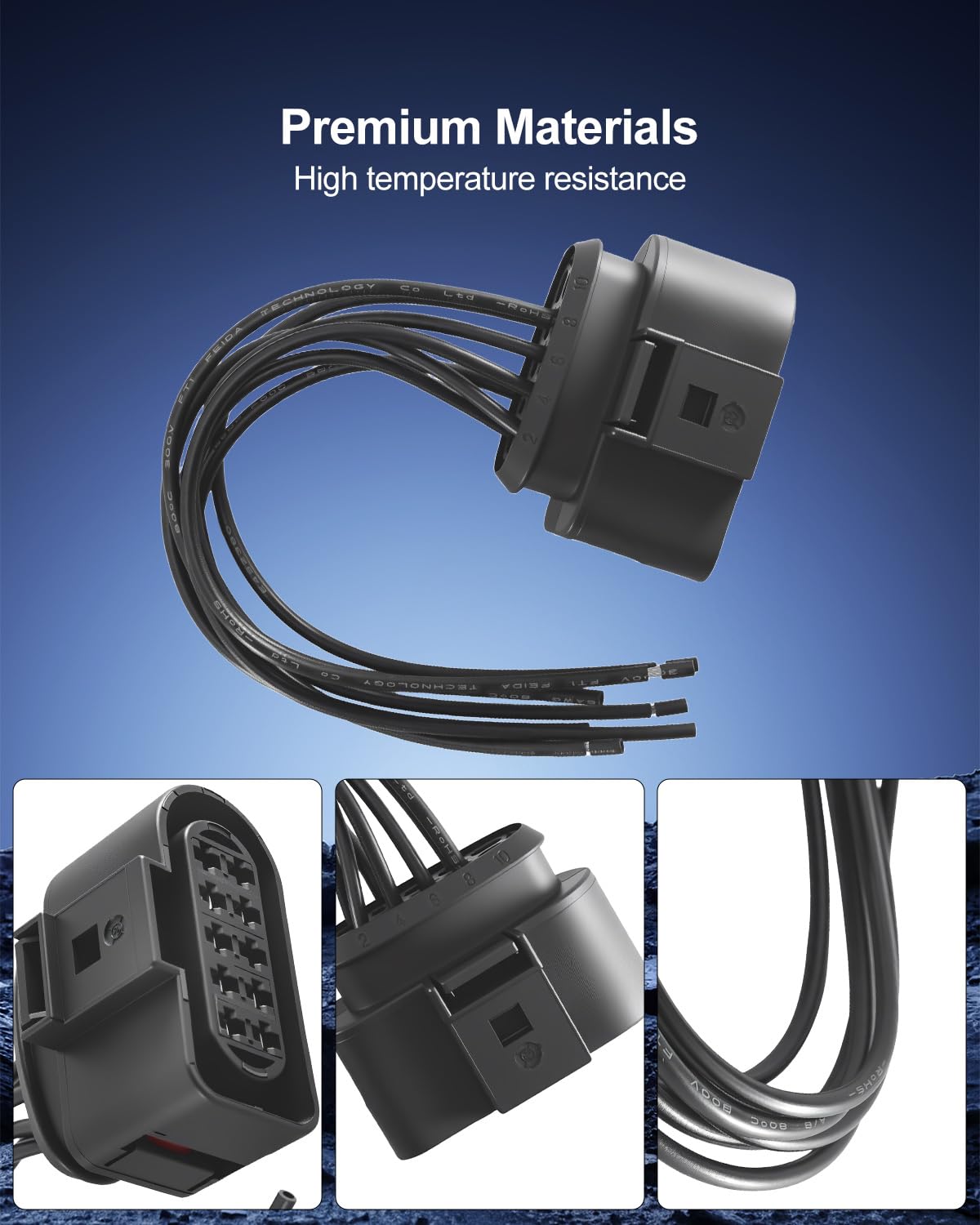 Headlight Pigtail Connector Fit for Kenw0rth T680