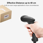 1D USB Barcode Scanner with Intelligent Stand Wired, BCST-33