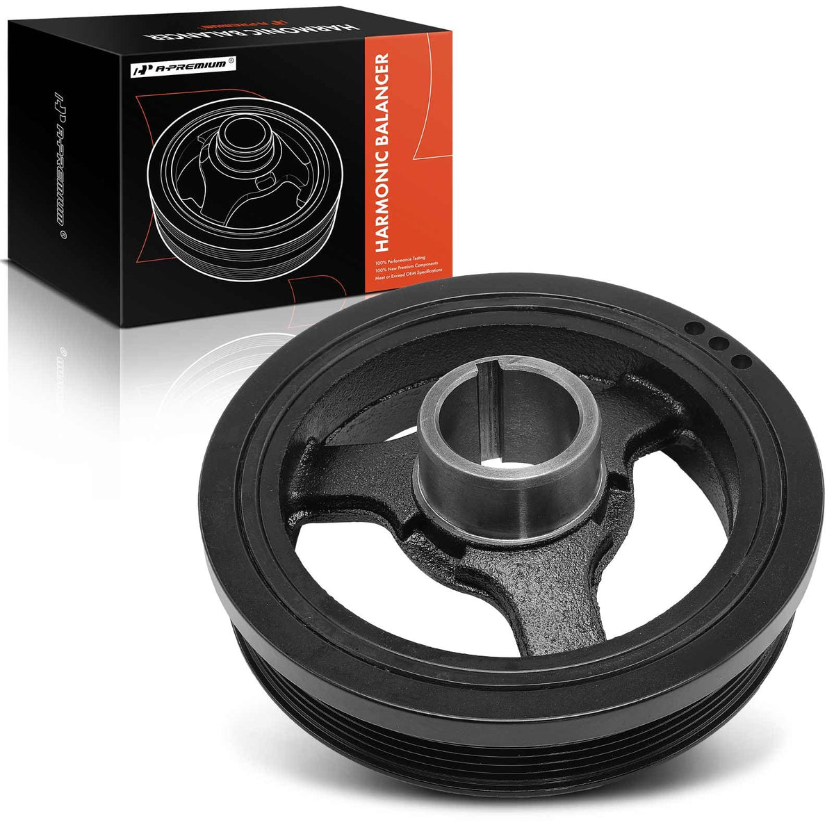 A-Premium Engine Harmonic Balancer Crankshaft Pulley Compatible with Chevy