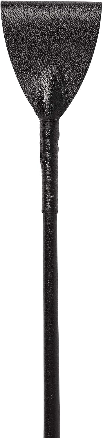 Leather Jumping Bat Riding Crop Beautifully Crafted in England - Black - Leather Handle