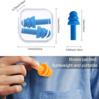 24 Pairs Ear Plugs Silicone Waterproof Reusable Earplugs, Vivid Colors