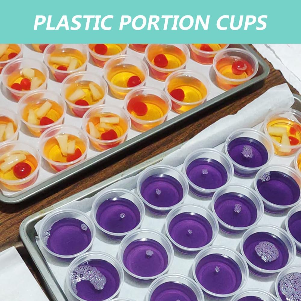 400 Count-2 oz Plastic Condiment Portion Cups(No Lids)