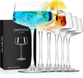 Martini Glasses Set of 6, 8 oz Premium Crystal Coupe Glasses