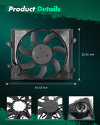 SCITOO Radiator Cooling Fan Assembly for Dodge for Jeep Durango 2011-2013