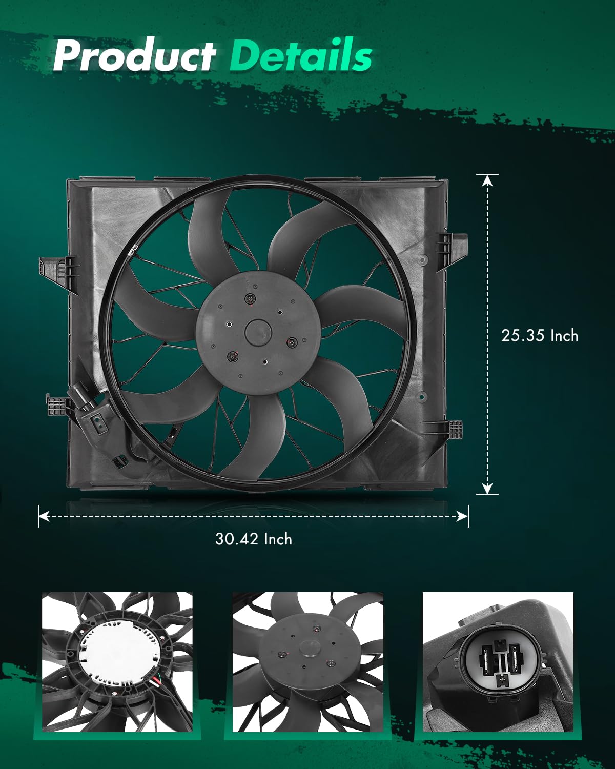 SCITOO Radiator Cooling Fan Assembly for Dodge for Jeep Durango 2011-2013