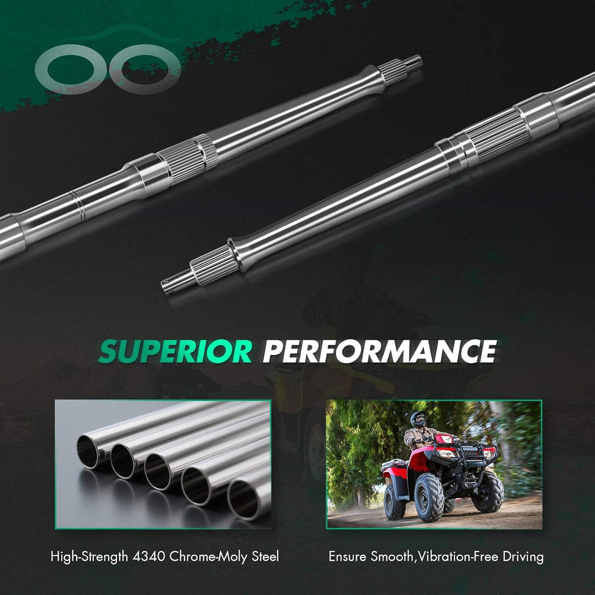 SCITOO Rear Wheel Axle for Yamaha Raptor 700 700R 2006-2018