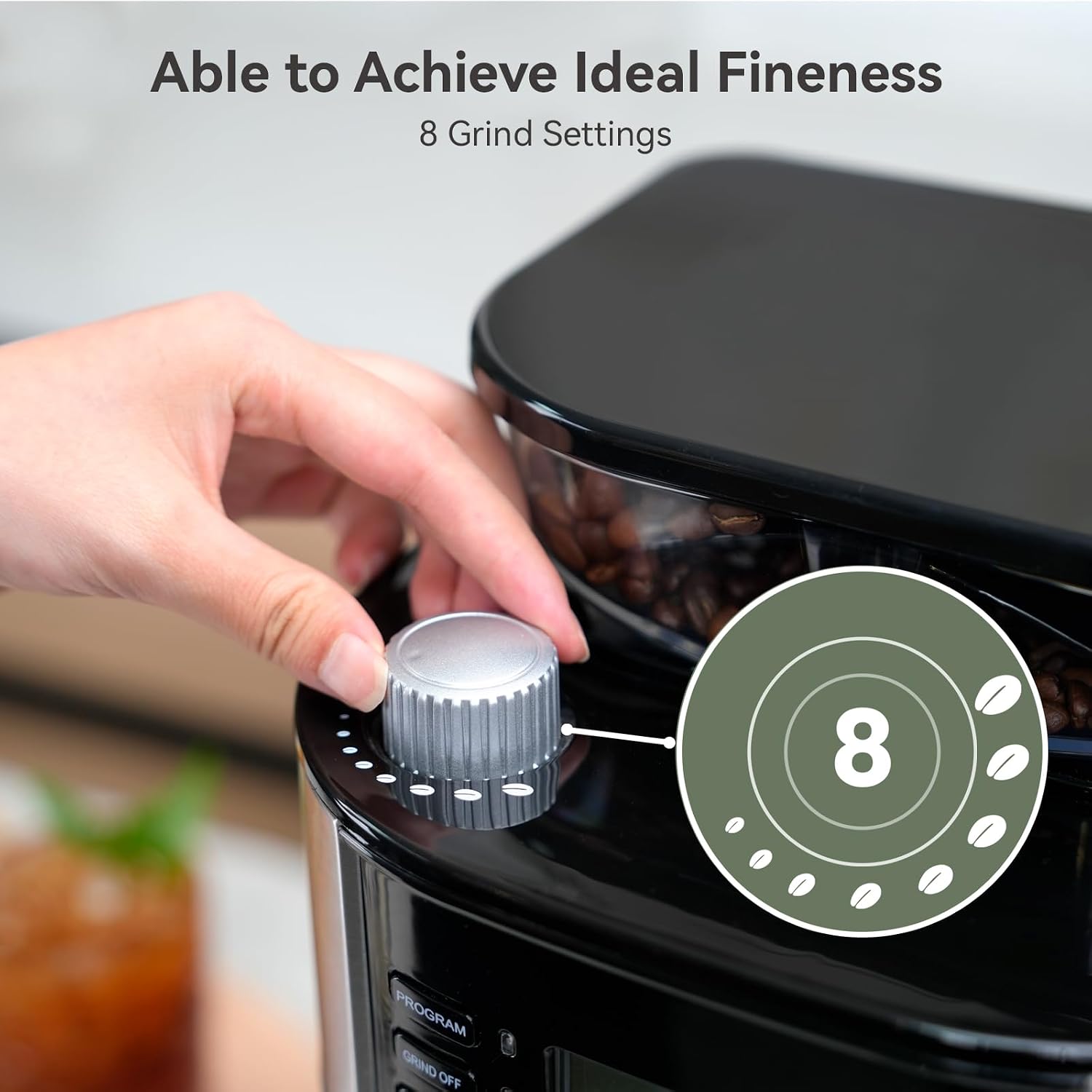 All In One 10-Cup Grind & Brew Coffee Maker with Built-In Burr Grinder | 24-Hour Programmable Timer, 1.5L Water Tank