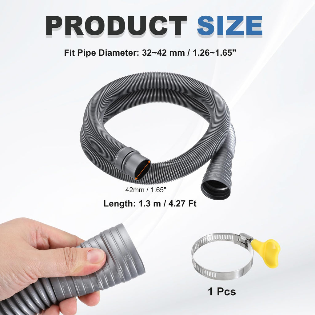 PATIKIL 1.3m/4.27ft Universal Washing Machine Drain Hose Extension Kit