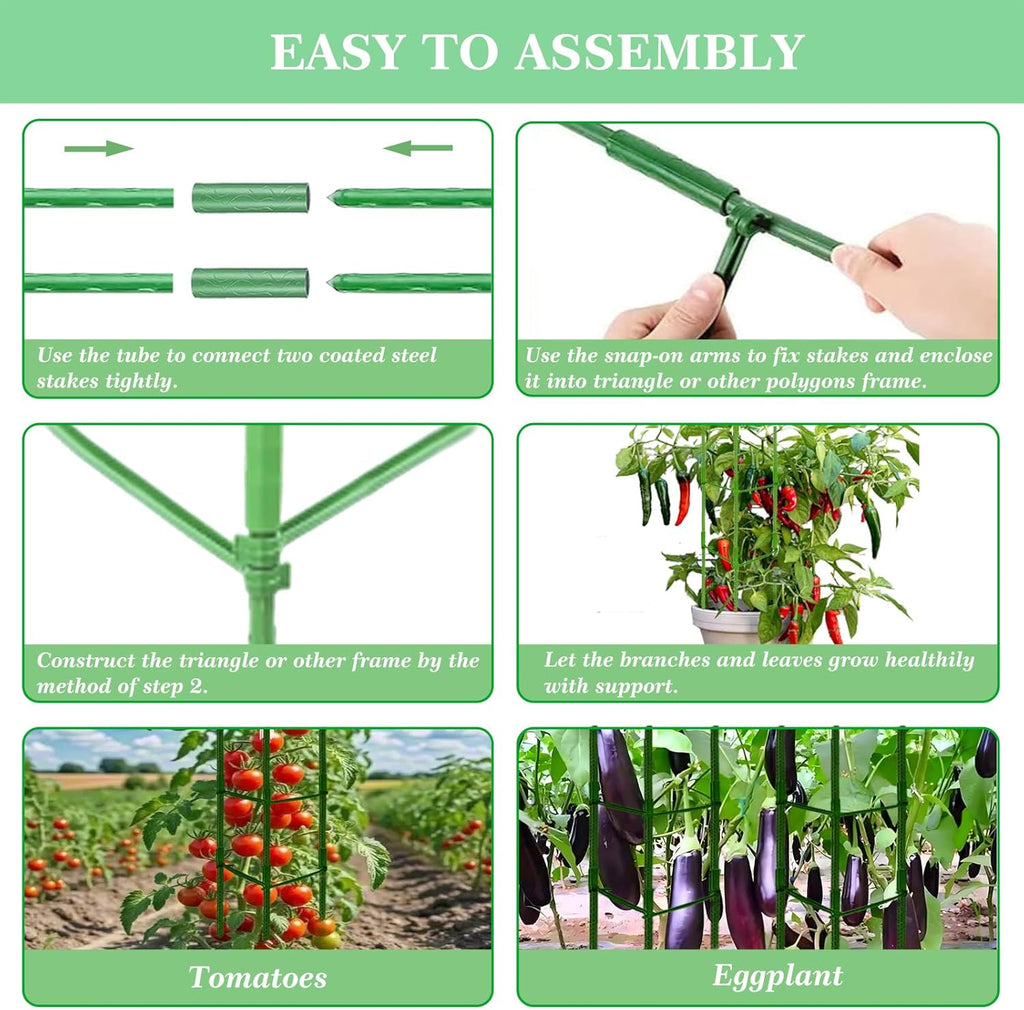 66Inch Tall Tomato Cage for Garden, 4Pack Plant Support Heavy-Duty Garden Stakes, Tomato Trellis for Potted Plants