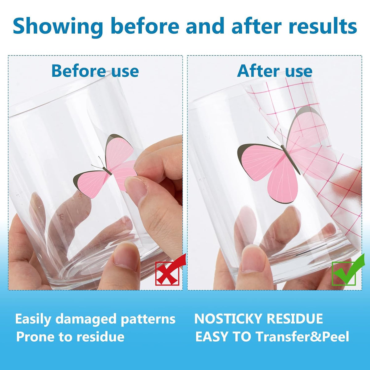 Transfer Tape for Vinyl - 12 in x 16.4 Ft Clear Transfer Paper Roll