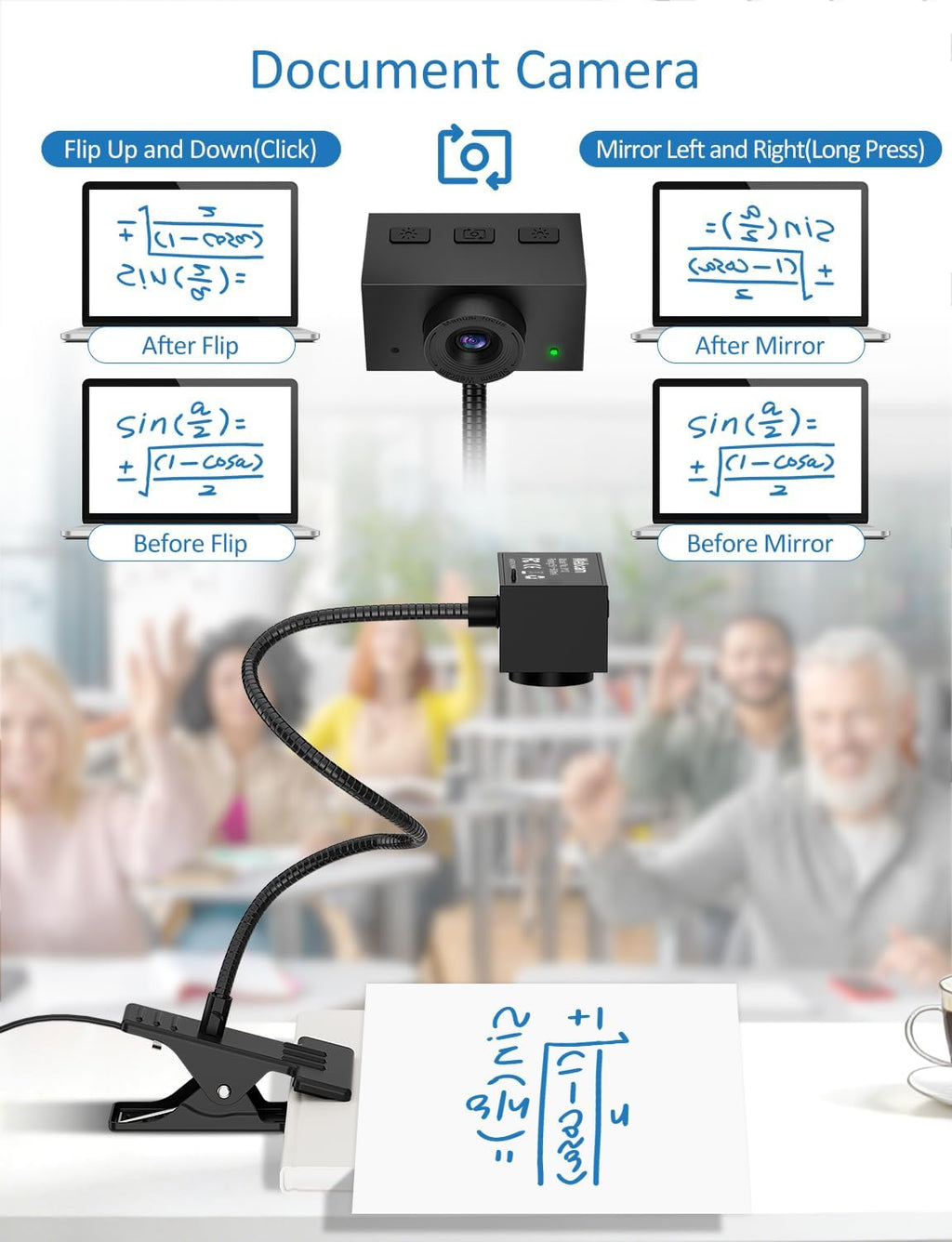 Webcam for PC, Streaming Camera, Web Camera for Desktop/Laptop Computer Webcam with Microphone, Plug and Play USB Web