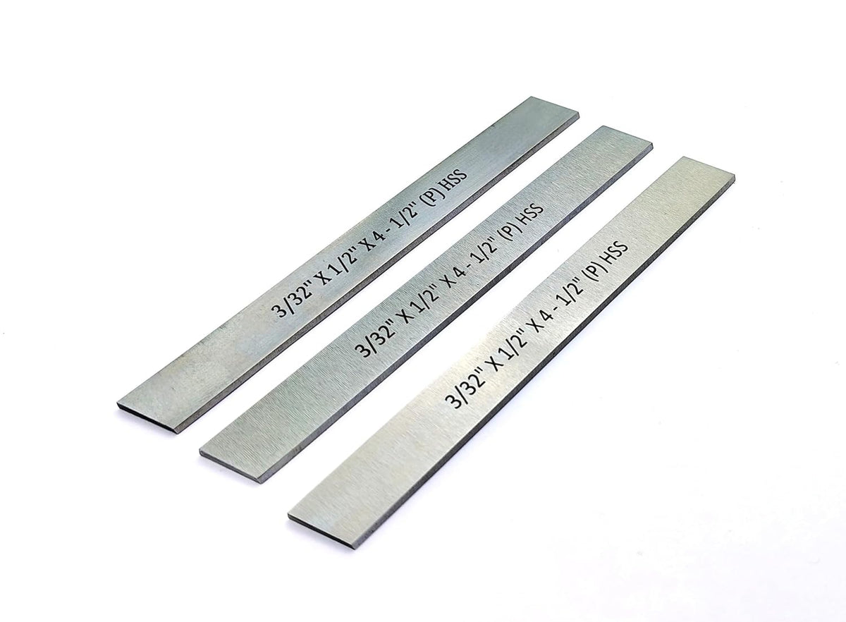 HSS Blade 3/32" X 1/2" X 4-1/2" Parting Machine Tools (3 Pcs Set)