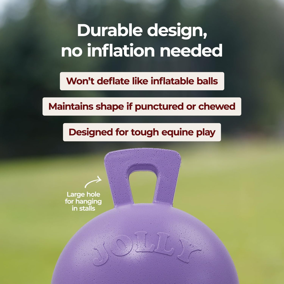 10 in Jolly Ball Horse Toy, Light Purple