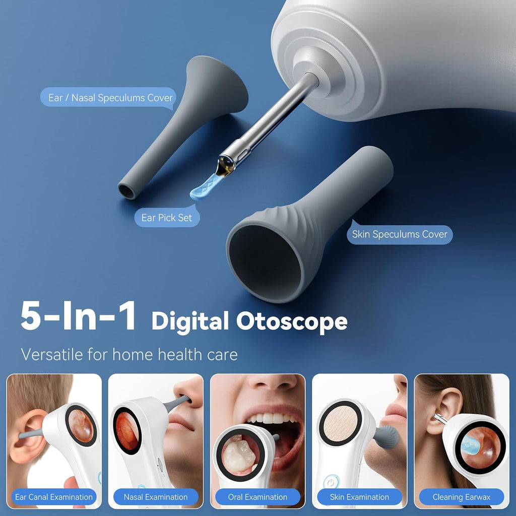 1080P HD Otoscope with 1.21'' Screen, Cleaner Camera for Family