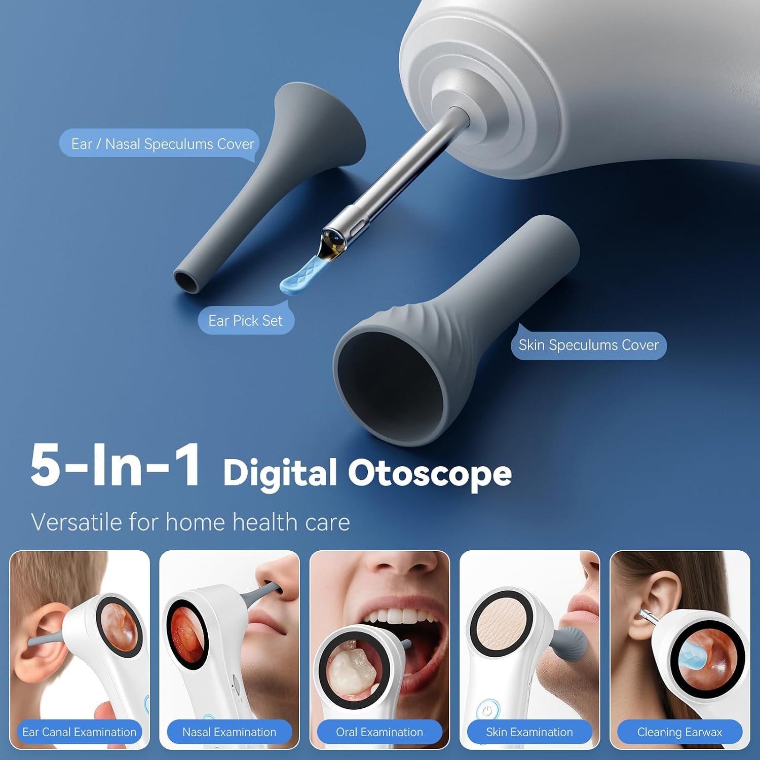 1080P HD Otoscope with 1.21'' Screen, Cleaner Camera for Family