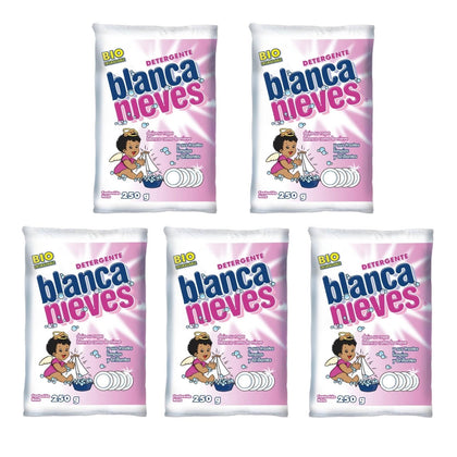 Blanca Nieves Powder Laundry Detergent for Fine Clothes, 250g, 5 Pack