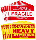 Heavy and Fragile Stickers 4x6 Inch, Warning Labels for Moving, Shipping