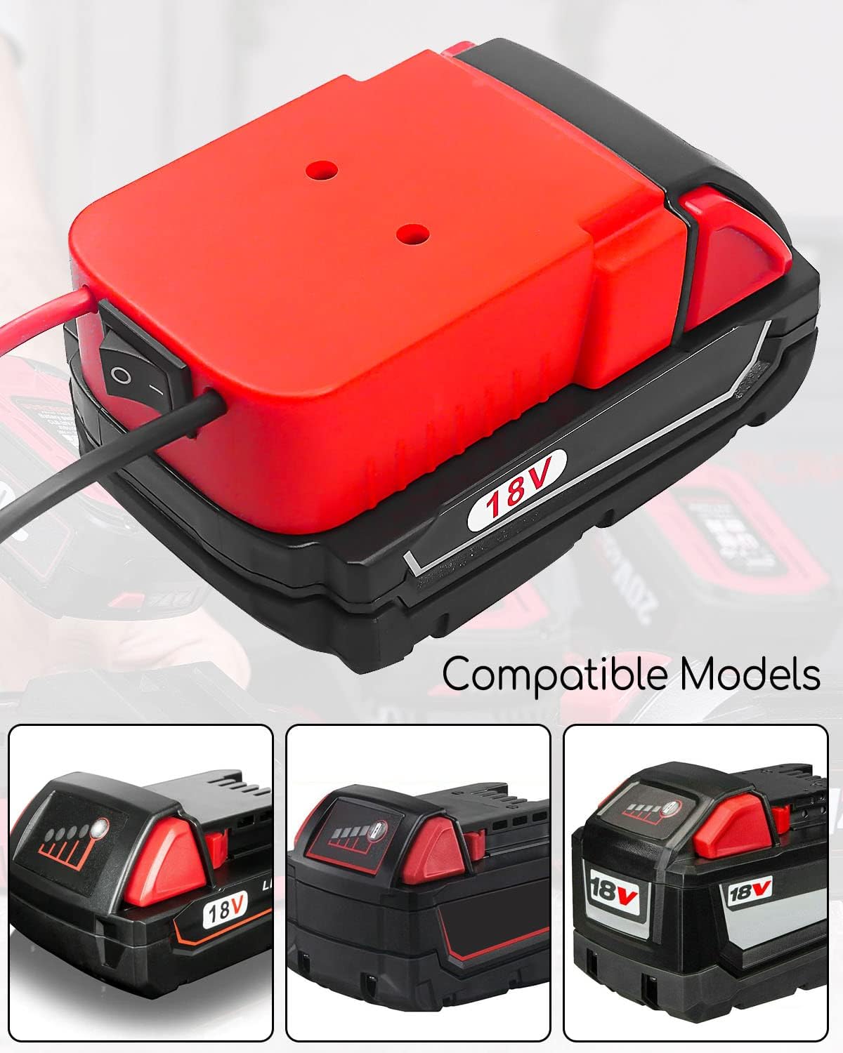 Power Wheel Adapter Kit Fit for Milwaukee M18 18V Battery