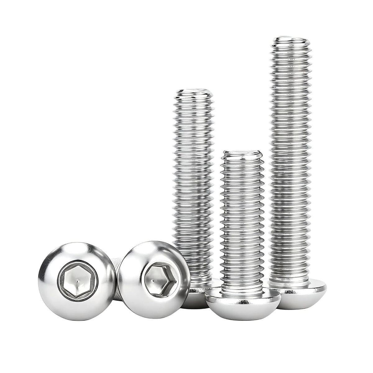 2Pcs M12-1.75x35mm Button Head Socket Cap Bolts Screws with Hex Wrench