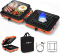 2 Burner Portable Propane Camping Stove, 17000 BTUs | Foldable Gas Stove for Camping, Outdoor Cooking, RV Trips, or