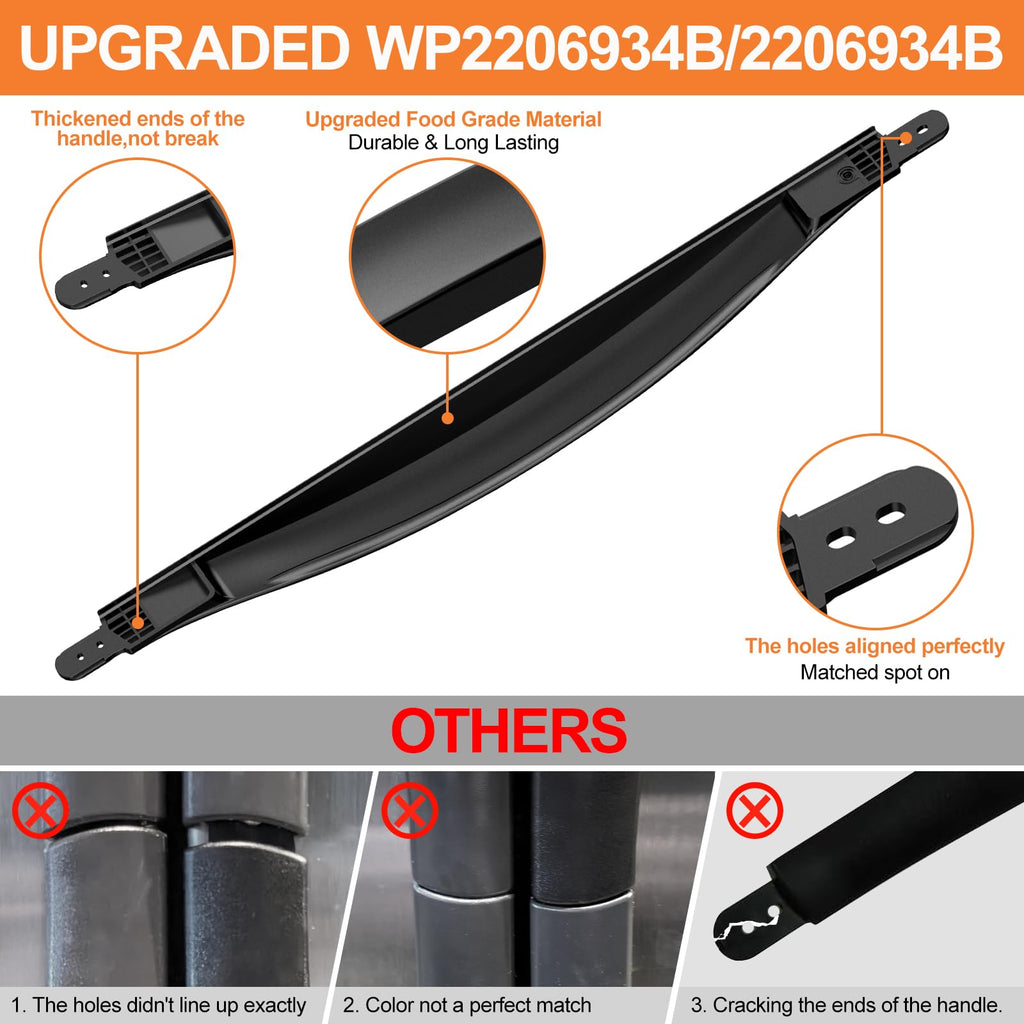 Upgraded WP2206934B Door Handle for Whirlpool Kenmore Refrigerator Handles