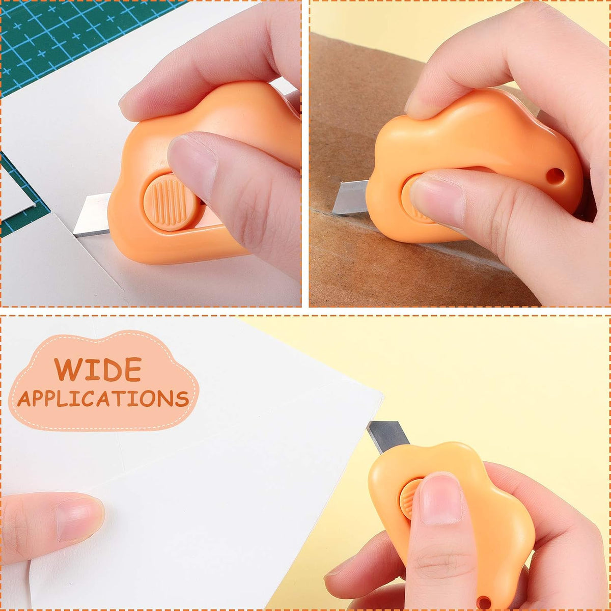 6 Pieces Mini Box Cutter, Small Cloud Knives Utility Knives