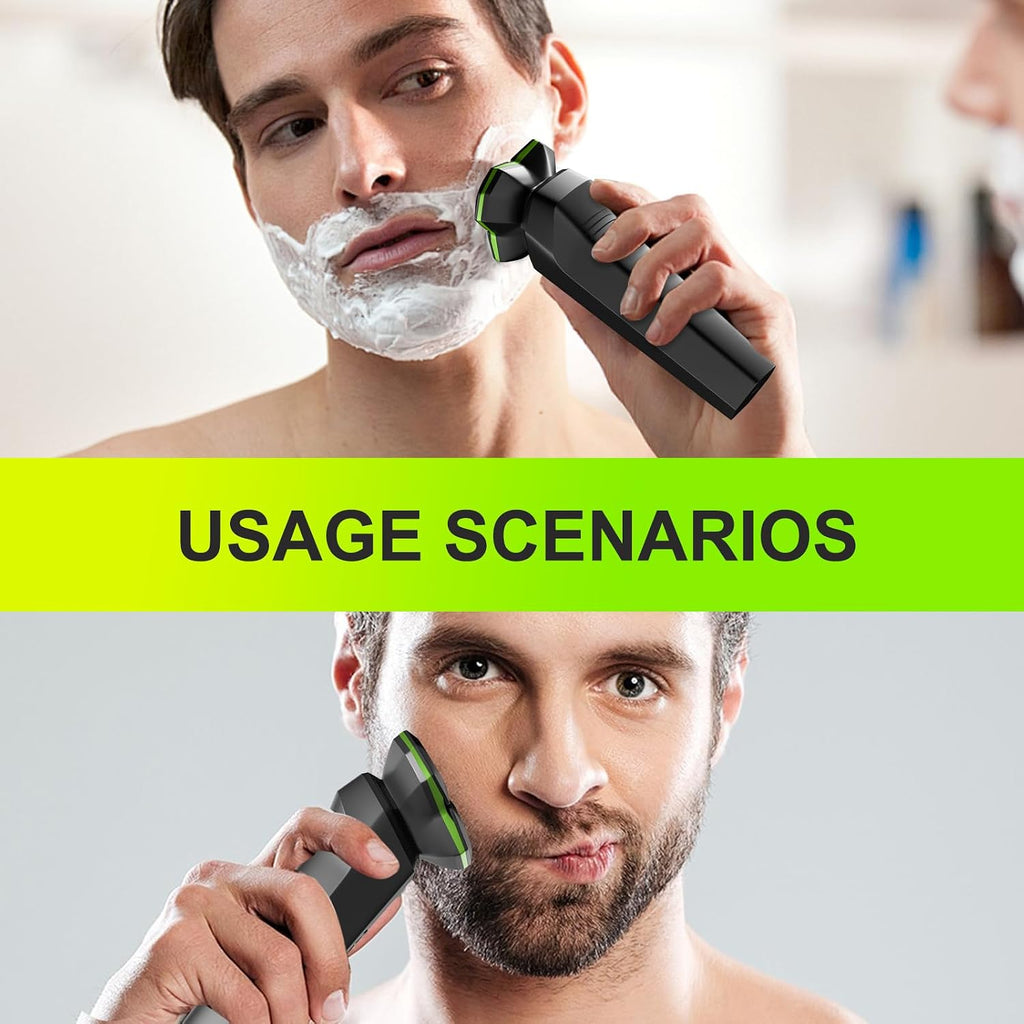 Electric Razor for Men - Electric Shavers for Men with Magnetic Detachable Head, 3D Floating Head, Ideal for Travel