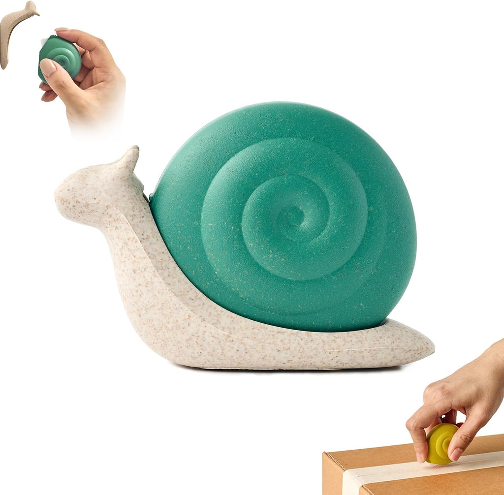 Snail Box Cutter, Cute Mini Package Opener with Ceramic Safety Blade & Magnetic Back, Refillable Utility Knife for