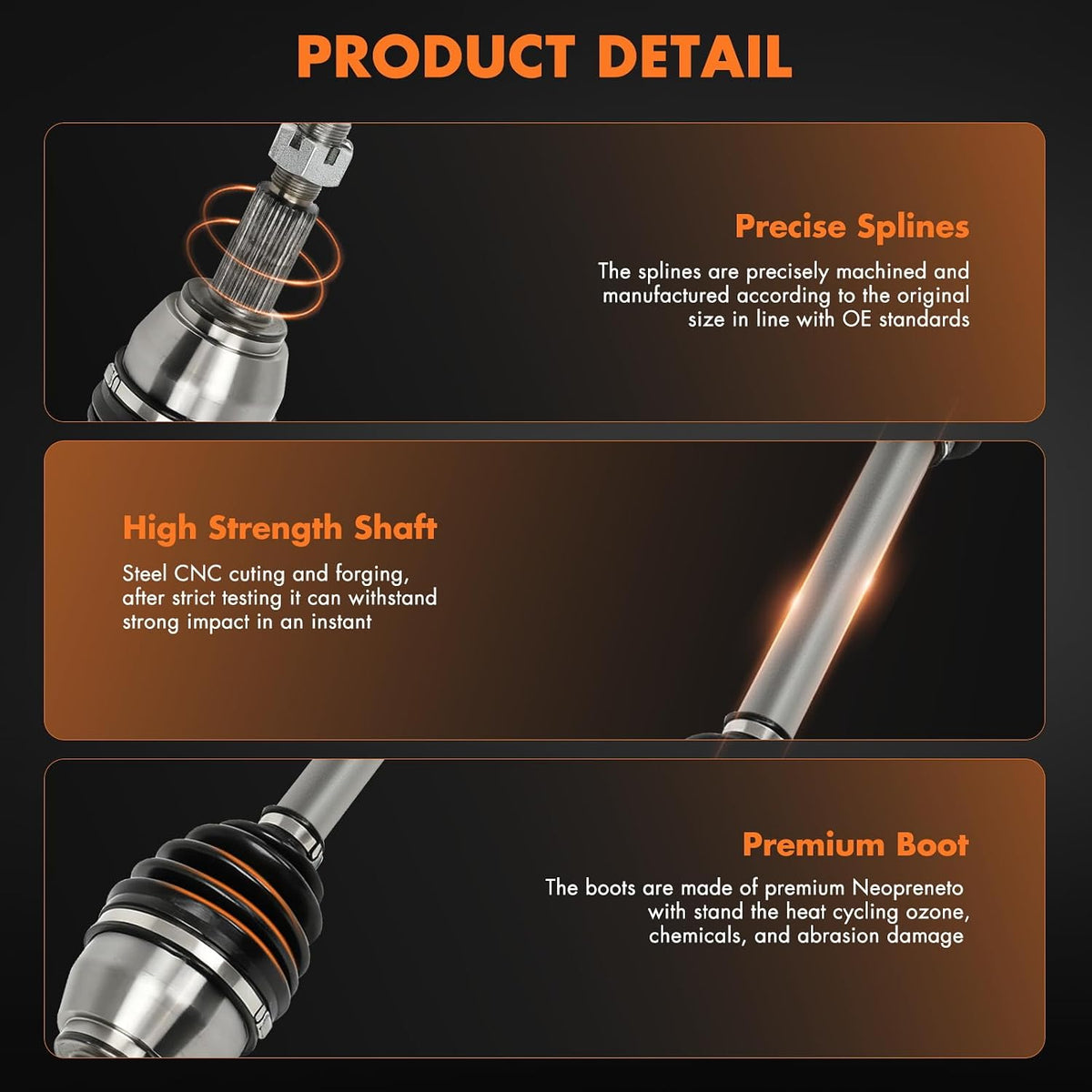 Front Right CV Axle Assembly 2013-2018 for Nissan for ALTIMA Sedan 2.5L