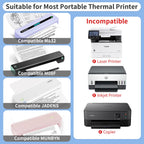 Thermal Printer Paper 8.5 x 11 Inch, 1000 Sheets US Letter Size Thermal Paper, Folded, Continuous, Perforated