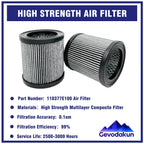 2 Pcs 110377E100 Air Filter for Quincy Air Compressor, Replace 32012957