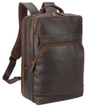 Brown Leather Laptop Backpack for Men 16 Inch Computer Work Bag