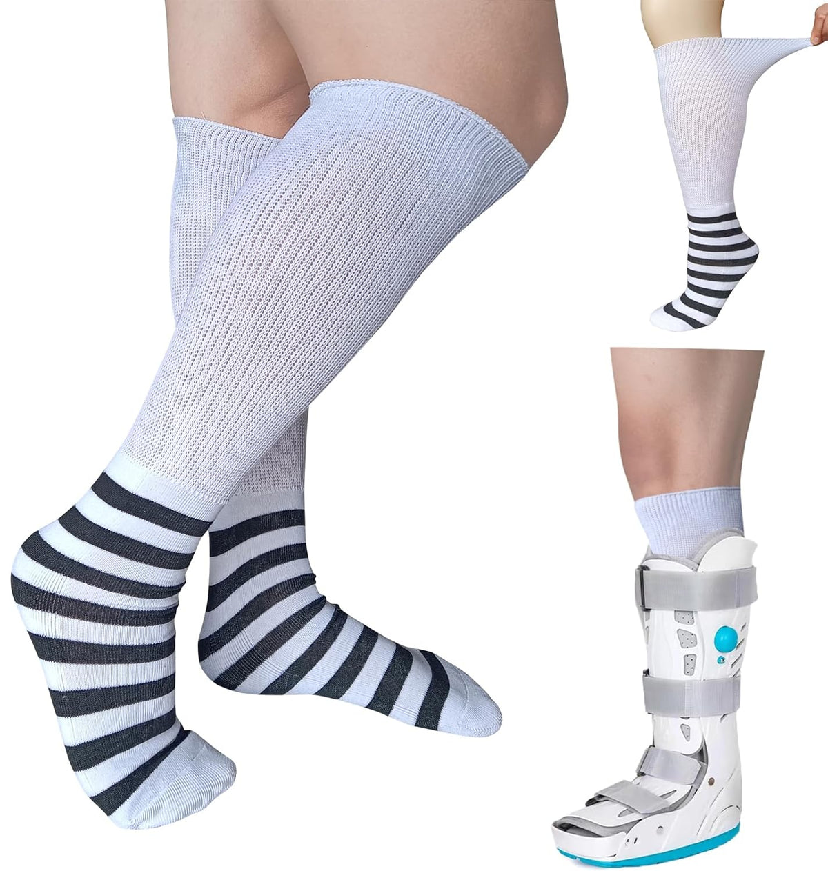 Walking Boot Socks Extra Wide Replacement Liner Cast Cover