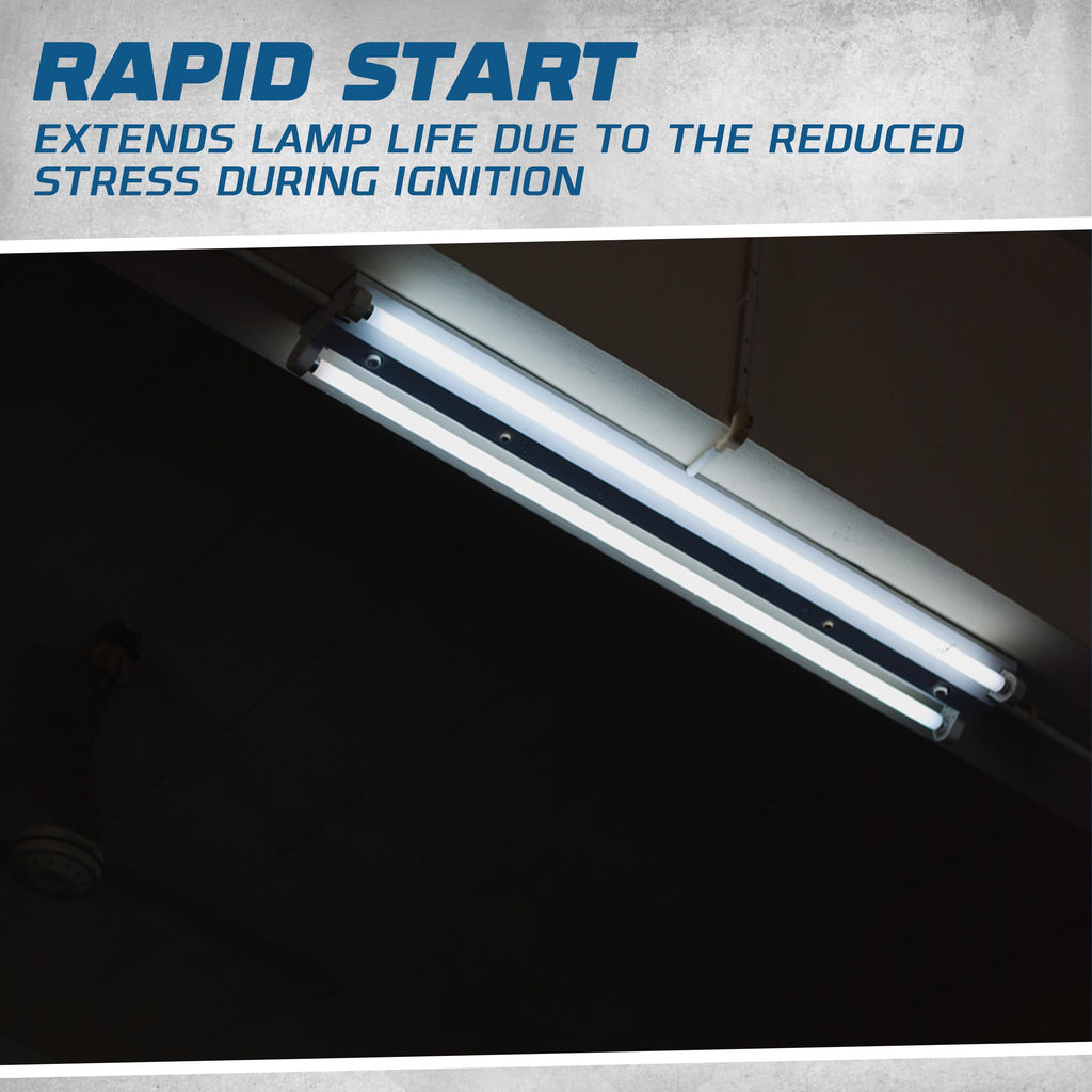 T5 Fluorescent Ballast, 14W, 120V, 1 Lamp, Rapid Start, 2 Pack
