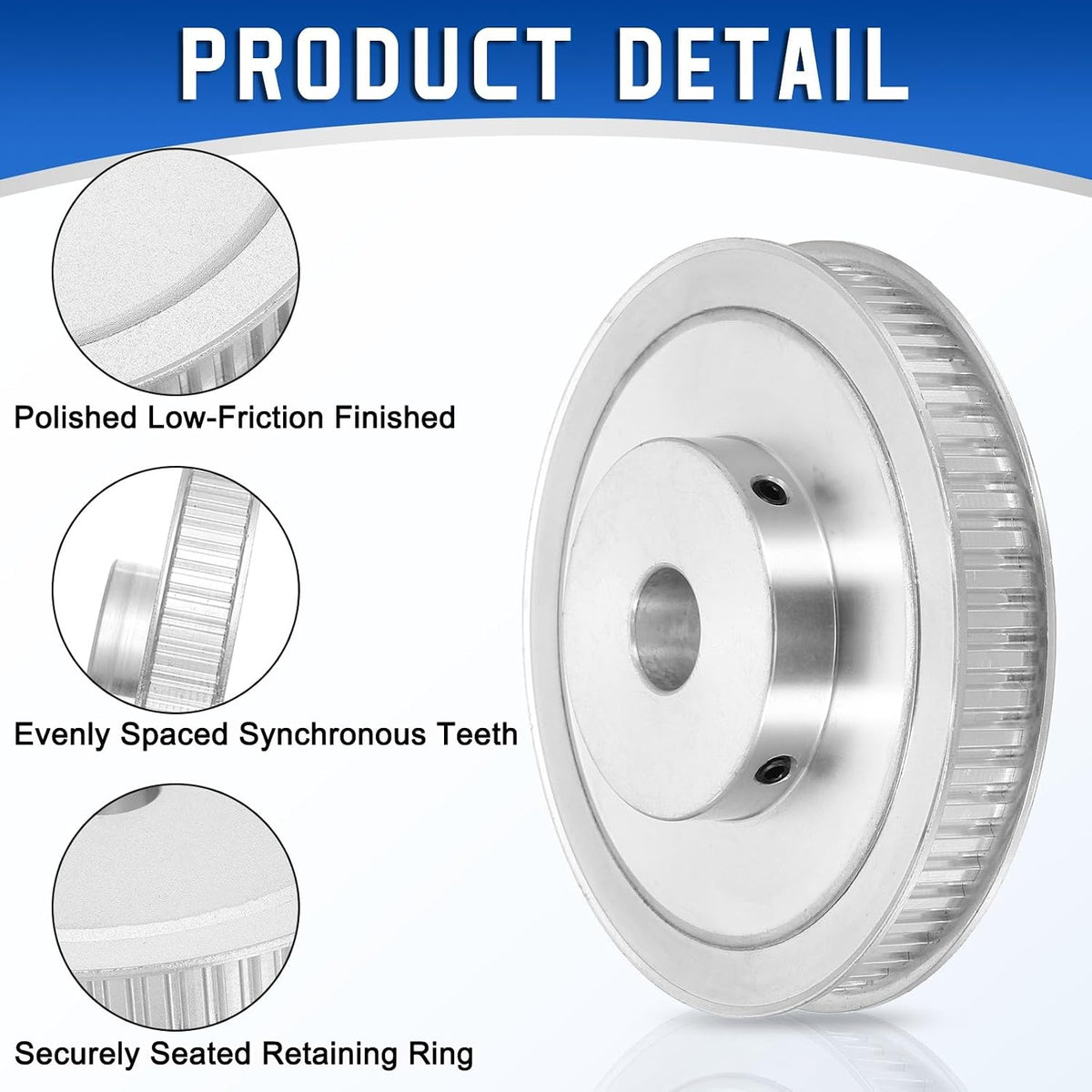 uxcell XL Timing Pulley P60XL037-B16 with Hub, 60 Teeth 16mm Bore