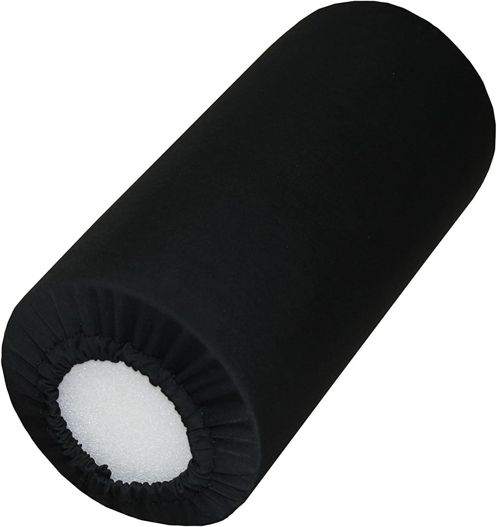 Black Fabric Foam Roller Cover, 12" Long