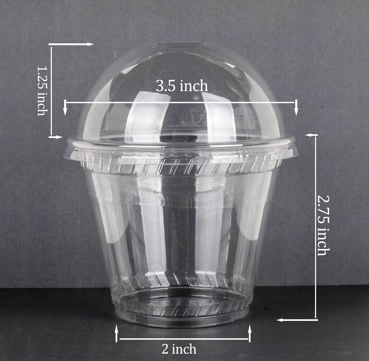 Cup series, 9oz Clear Plastic cups with Dome lids with hole 50sets, BPA Free