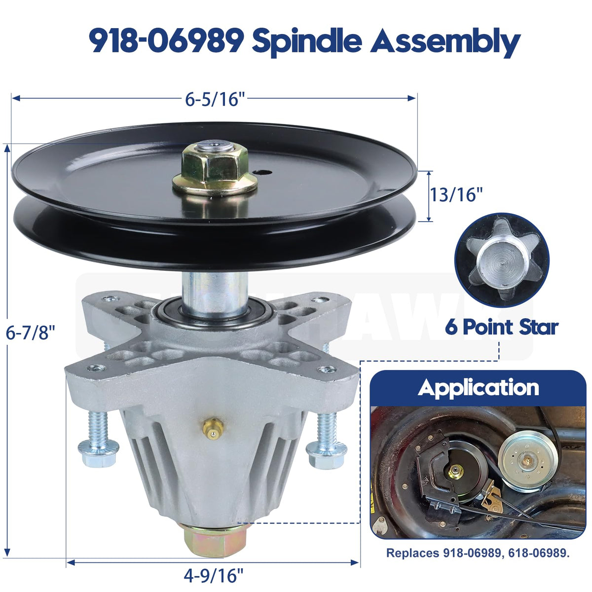 GUSUHAWK 2 Pack 918-06989 Spindle Assembly with Pulley for 46" Mower Decks