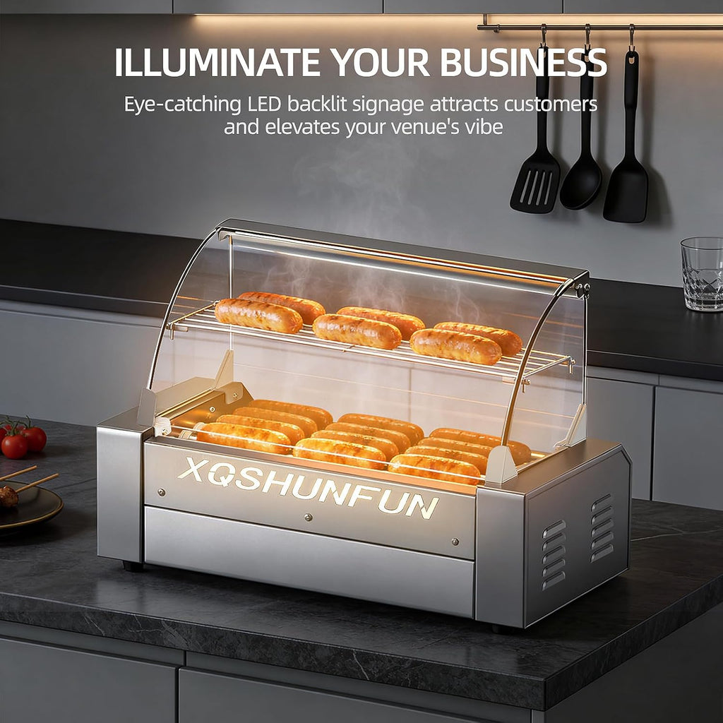 Commercial Hot Dog Roller Machine, 5 Rollers