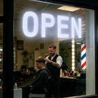LED Open Signs for Business, 30"x10" Remote Control Dimmable Hanging Kit