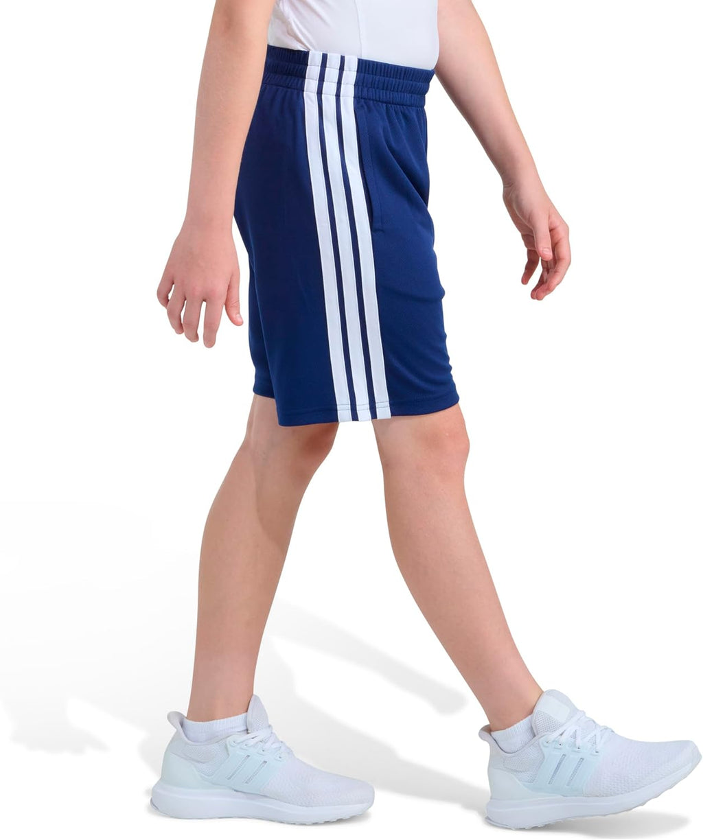 adidas Boys' 3-Stripe Mesh Athletic Shorts