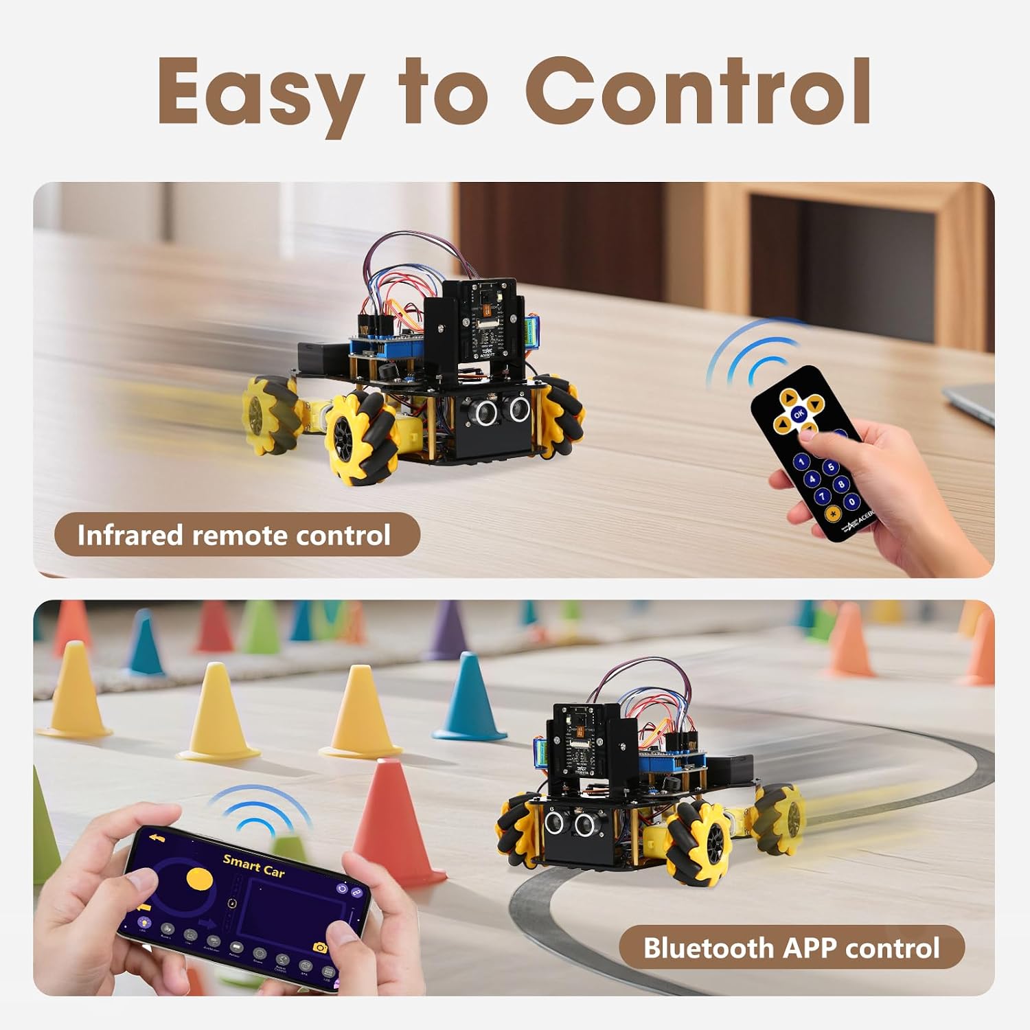 Robotics Kit for Kids Ages 8–12 12-16, ACEBOTT Smart Robot Car Kit with 3MP Camera, STEM Toys for Boys Compatible