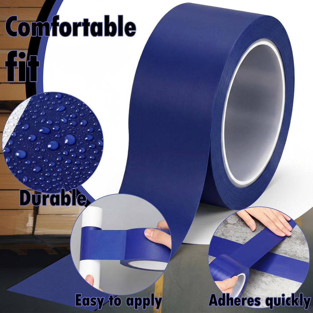 6 Rolls 2" x33 Yds Floor Marking Tape and Dance Splicing Tape, Blue