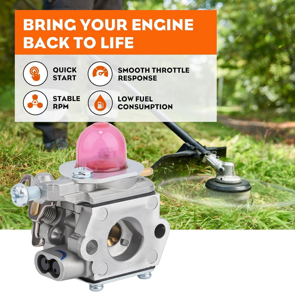 Hipa M2510 Carburetor for Murray Remington RM2510 RM2560 RM2599 Weed Eater