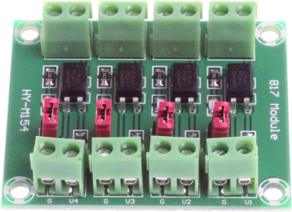 NOYITO PC817 4-Channel Optocoupler Isolation Board Voltage Converter Adapter Module 3.6-30V Driver Photoelectric Isolated Module