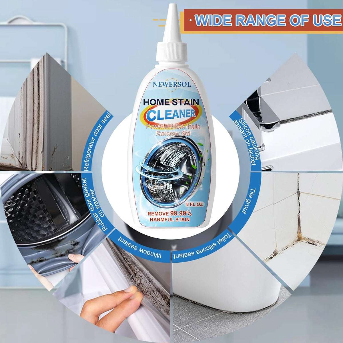 Black Stain Remover Gel Washing Machine Cleaner Grout Cleaner