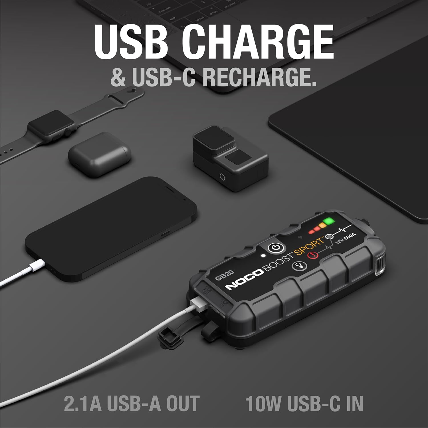 Boost GB20 500A UltraSafe Jump Starter, 12V Lithium Battery Booster